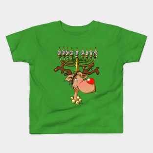 Chanukah reindeer 02 Kids T-Shirt